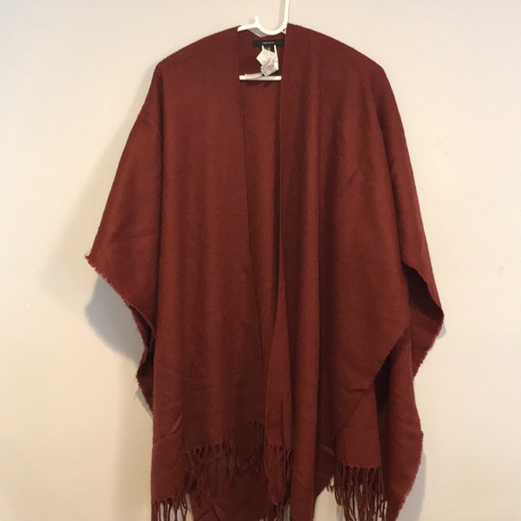 Forever 21 Sweaters - F21 Rust Shawl Size M
